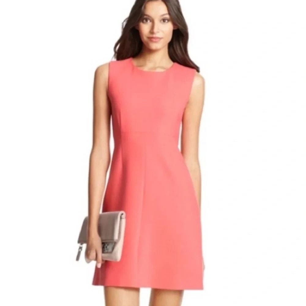 Diane Von Furstenberg DVF Carrie Sheath Dress Pink Coral Size 2
